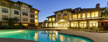 Resort inspired pool and seating at 4700 colonnade apartments in birmingham, al